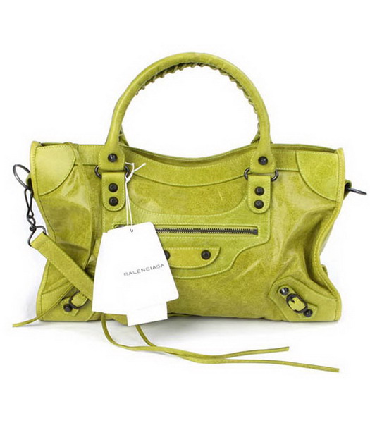 Balenciaga City Bag in Green Light